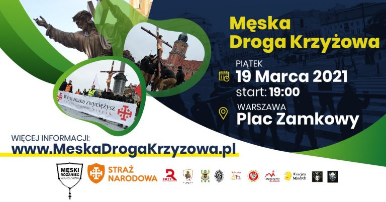 Męska Droga Krzyżowa ulicami Warszawy – piątek 19 marca g. 19.00