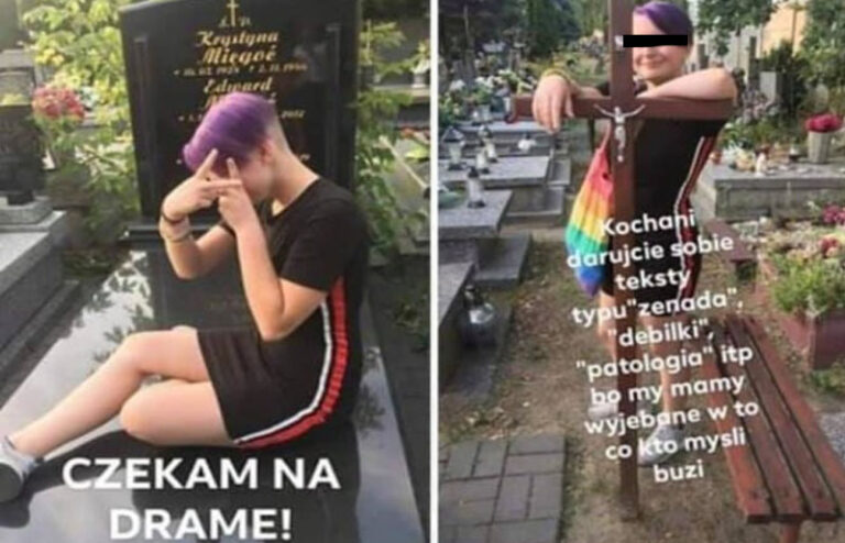 Profanacja cmentarza z barwami LGBT. „Mamy wy…ane w to, co kto myśli”